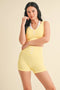 Bow Detail Double Layered Bra and Shorts Set-Set-KIMBERLY C-S-Lemon-Urbanheer