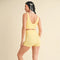 Bow Detail Double Layered Bra and Shorts Set-Set-KIMBERLY C-S-Lemon-Urbanheer