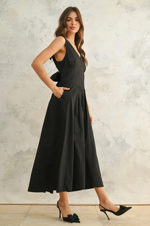 Bow Detail Woven Dress