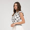 Bow Pattern Ruffle Sleeve Sweater Knit Top IVORY-TOP-Blu Pepper-S-IVORY-Urbanheer