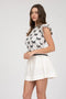 Bow Pattern Ruffle Sleeve Sweater Knit Top IVORY-TOP-Blu Pepper-S-IVORY-Urbanheer