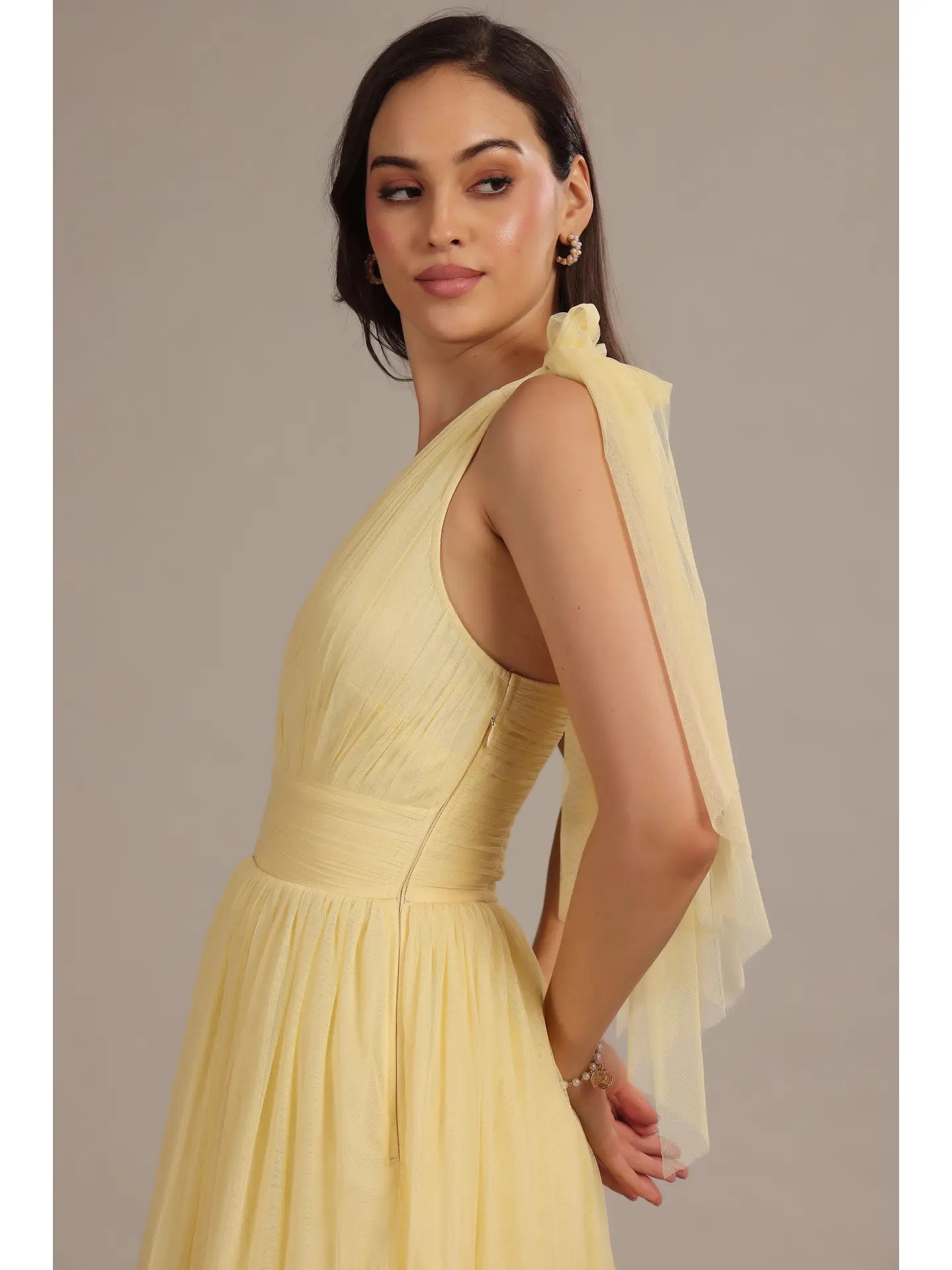 Lace & Beads Bridesmaid midaxi dress in butter yellow Lace & Beads Bridesmaid midaxi dress in butter yellow