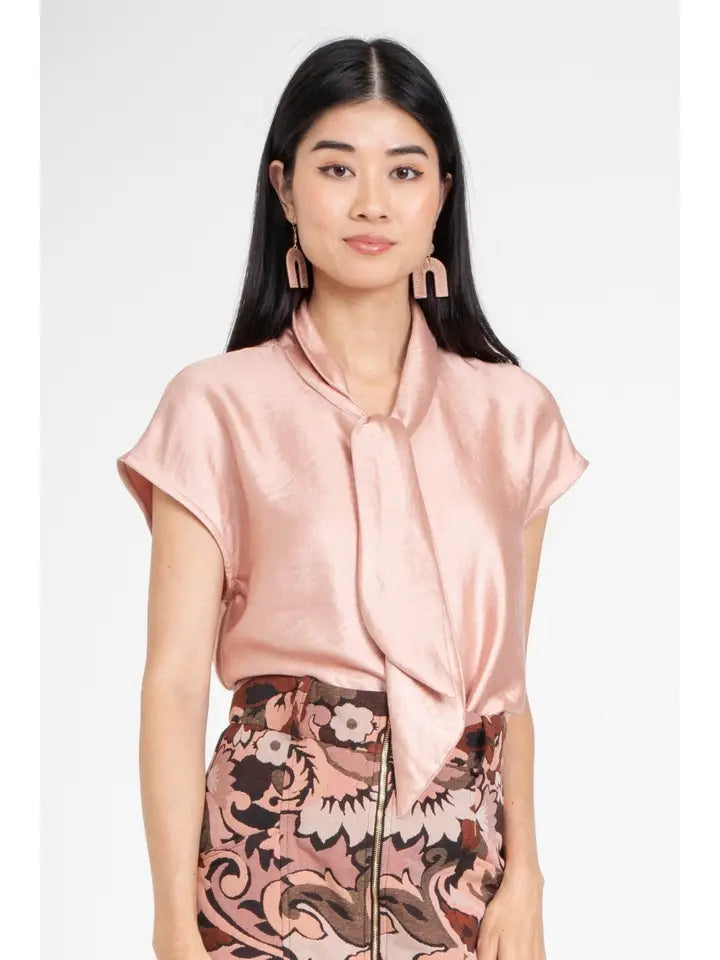 Bow Tie Top-Top-Eva Franco-XS-Peach-Urbanheer