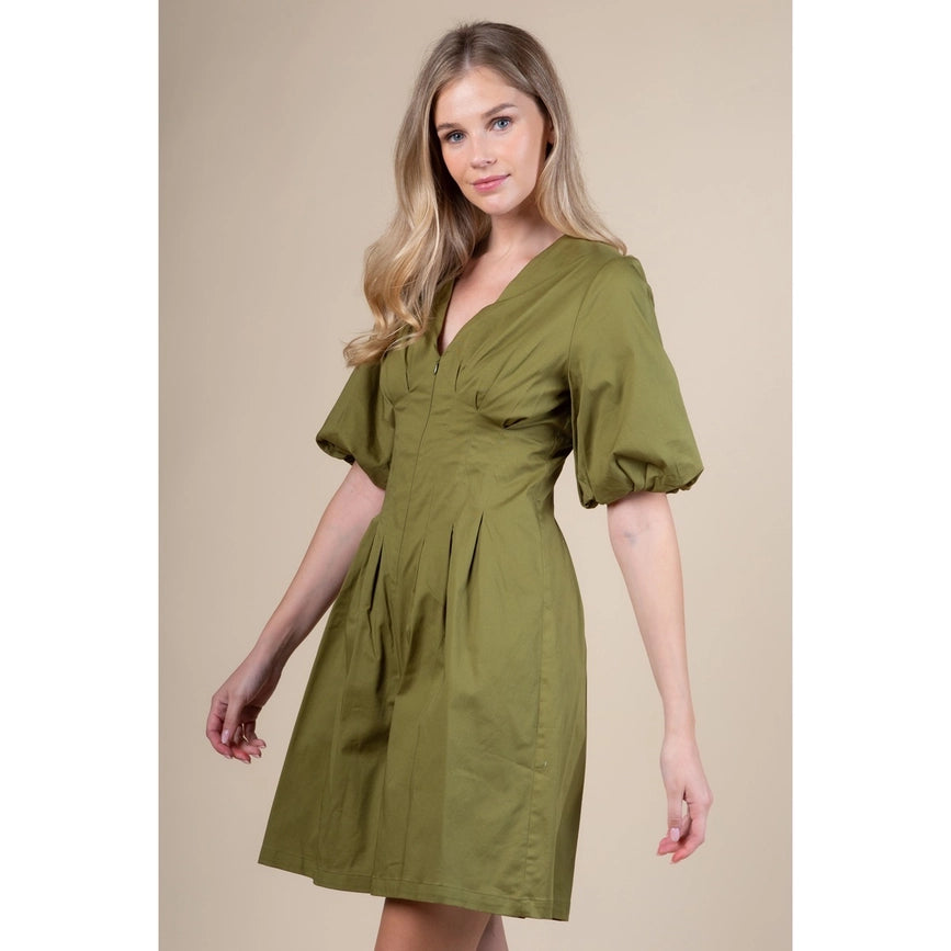 Box Pleat Waist Cropped Jumpsuit OLIVE-Jumpsuit-AZURA-S-OLIVE-Urbanheer