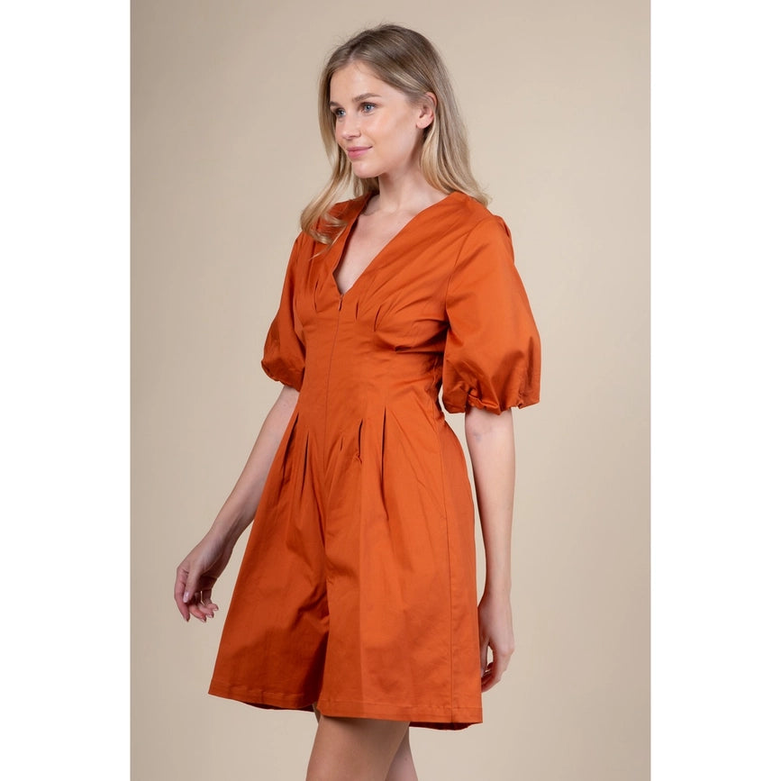 Box Pleat Waist Cropped Jumpsuit RUST-Jumpsuit-AZURA-S-RUST-Urbanheer