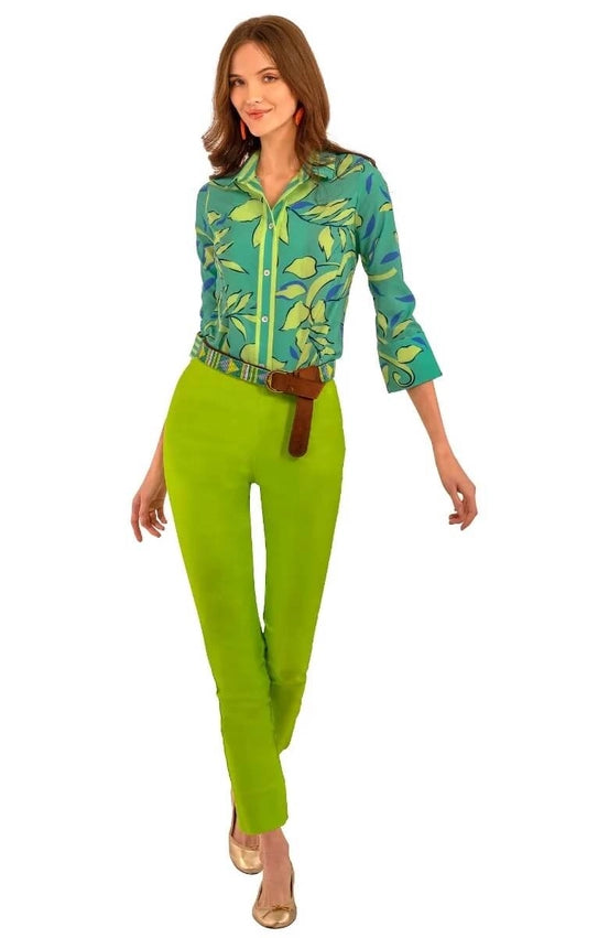 Boyfriend Shirt - Full Bloom Turquoise-Shirt-Gretchen Scott LLC-XL-Turquoise-Urbanheer