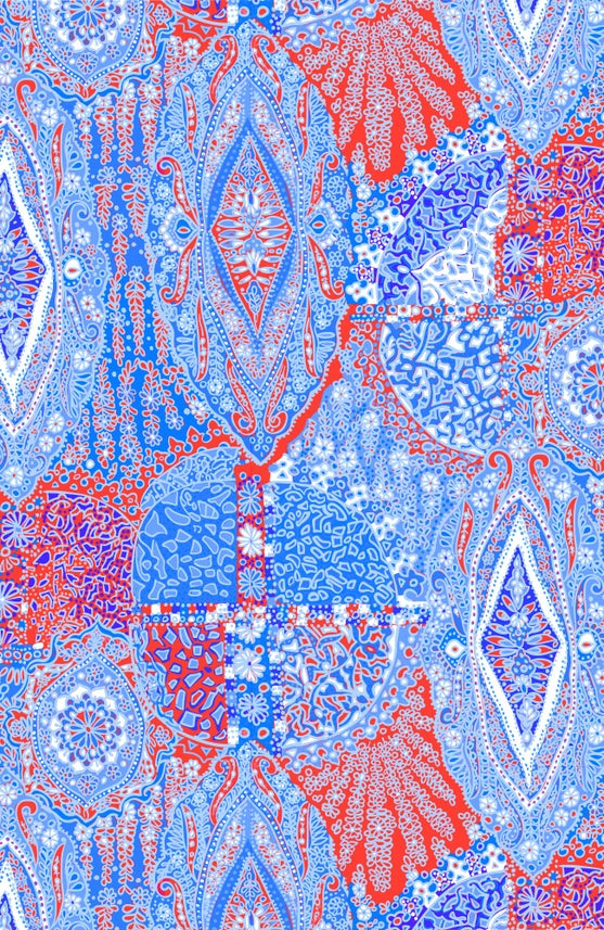 Boyfriend Shirt - Grand Bazaar Blue-Shirt-Gretchen Scott LLC-XXS-Blue-Urbanheer