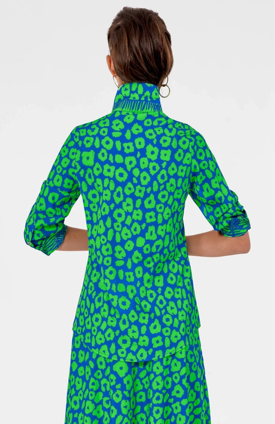 Boyfriend Shirt - Me Jane Royal/Kelly-Shirt-Gretchen Scott LLC-XXS-Royal/Kelly-Urbanheer