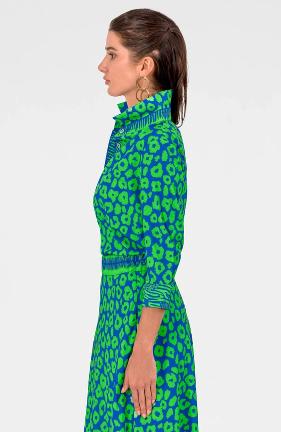 Boyfriend Shirt - Me Jane Royal/Kelly-Shirt-Gretchen Scott LLC-XXS-Royal/Kelly-Urbanheer