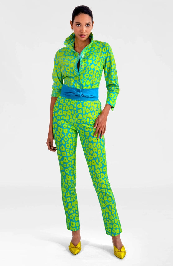 Boyfriend Shirt - Me Jane Turq/Lime-Shirt-Gretchen Scott LLC-XS-Turq/Lime-Urbanheer