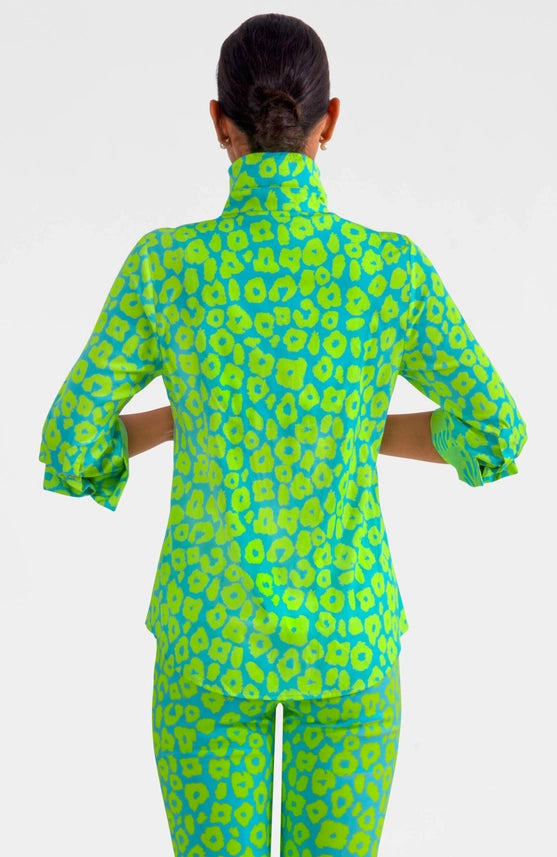 Boyfriend Shirt - Me Jane Turq/Lime-Shirt-Gretchen Scott LLC-XS-Turq/Lime-Urbanheer