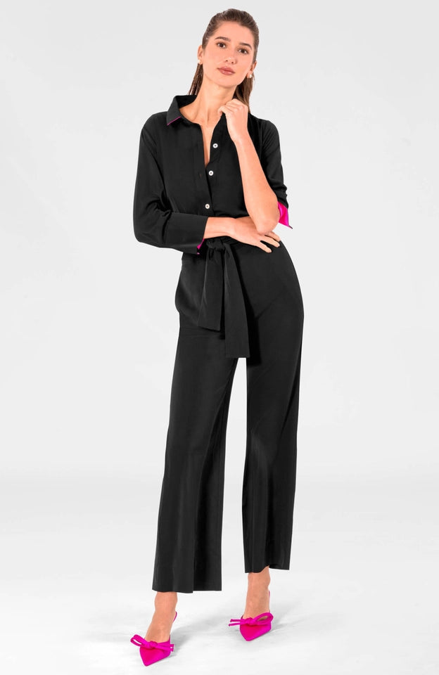 Boyfriend Shirt - Solid - Silky Heaven Black-Shirt-Gretchen Scott LLC-XXS-Black-Urbanheer