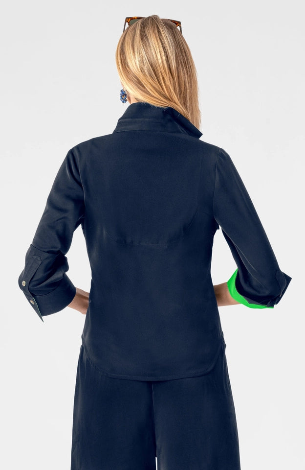 Boyfriend Shirt - Solid - Silky Heaven Navy-Shirt-Gretchen Scott LLC-XXS-Navy-Urbanheer