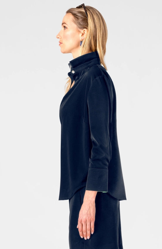 Boyfriend Shirt - Solid - Silky Heaven Navy-Shirt-Gretchen Scott LLC-XXS-Navy-Urbanheer