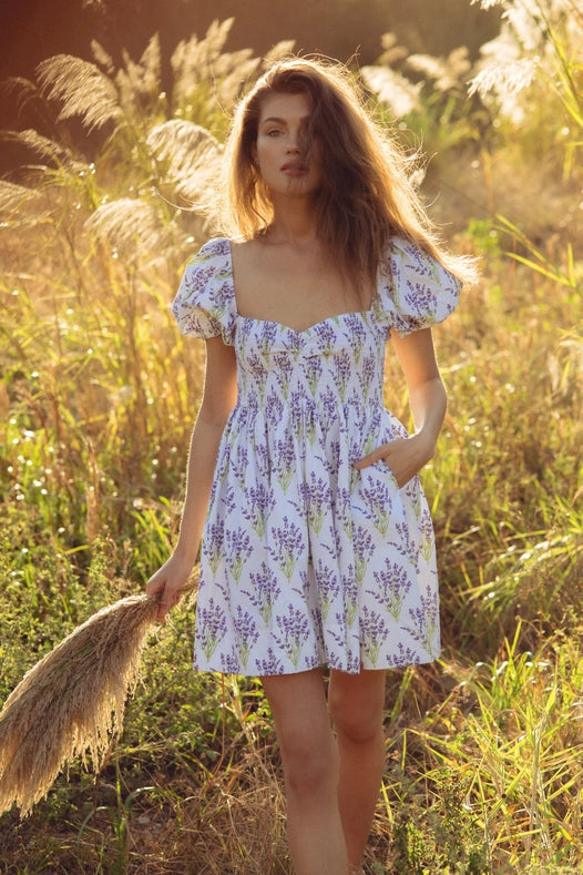 Brac Women'S Floral Mini Dress-Dress-Cousin The Label (Krewe du Q)-S-Lavender-Urbanheer