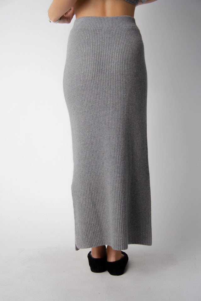 Braided Cashmere Blend Blanket Grigio Acciaio-Skirt-LÈMME-S-Grigio Acciaio-Urbanheer