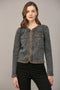 Braided Trim Jean Jacket BLACK DENIM-Jacket-FATE-S-BLACK DENIM-Urbanheer