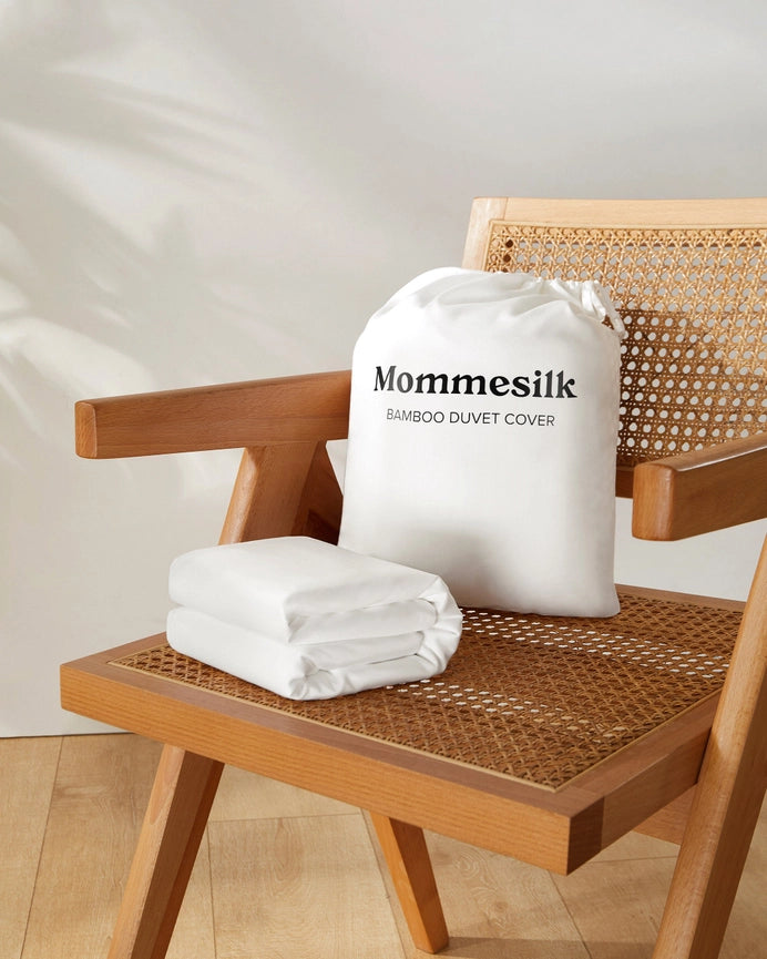 Breathable Bamboo Duvet Cover-Duvet Cover-MommeSilk-Twin-White-Urbanheer