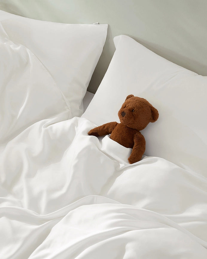 Breathable Bamboo Duvet Cover-Duvet Cover-MommeSilk-Twin-White-Urbanheer