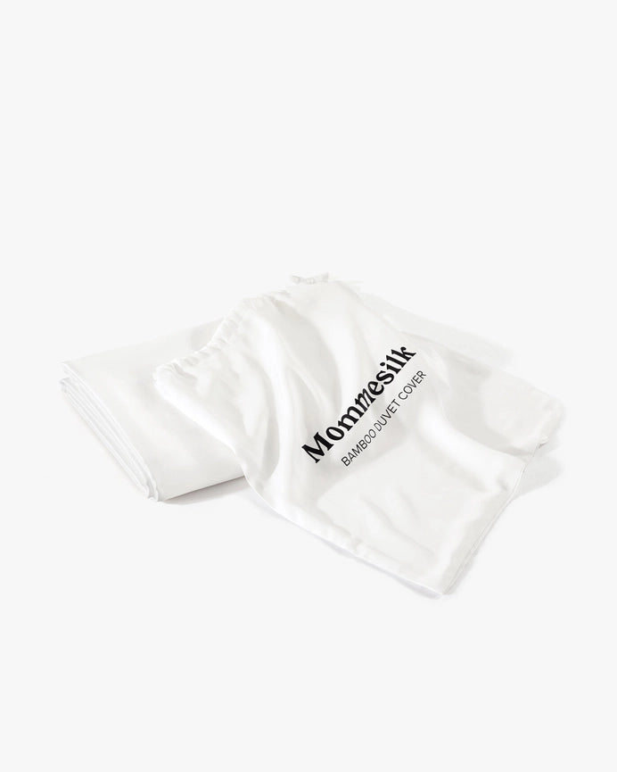 Breathable Bamboo Duvet Cover-Duvet Cover-MommeSilk-Twin-White-Urbanheer