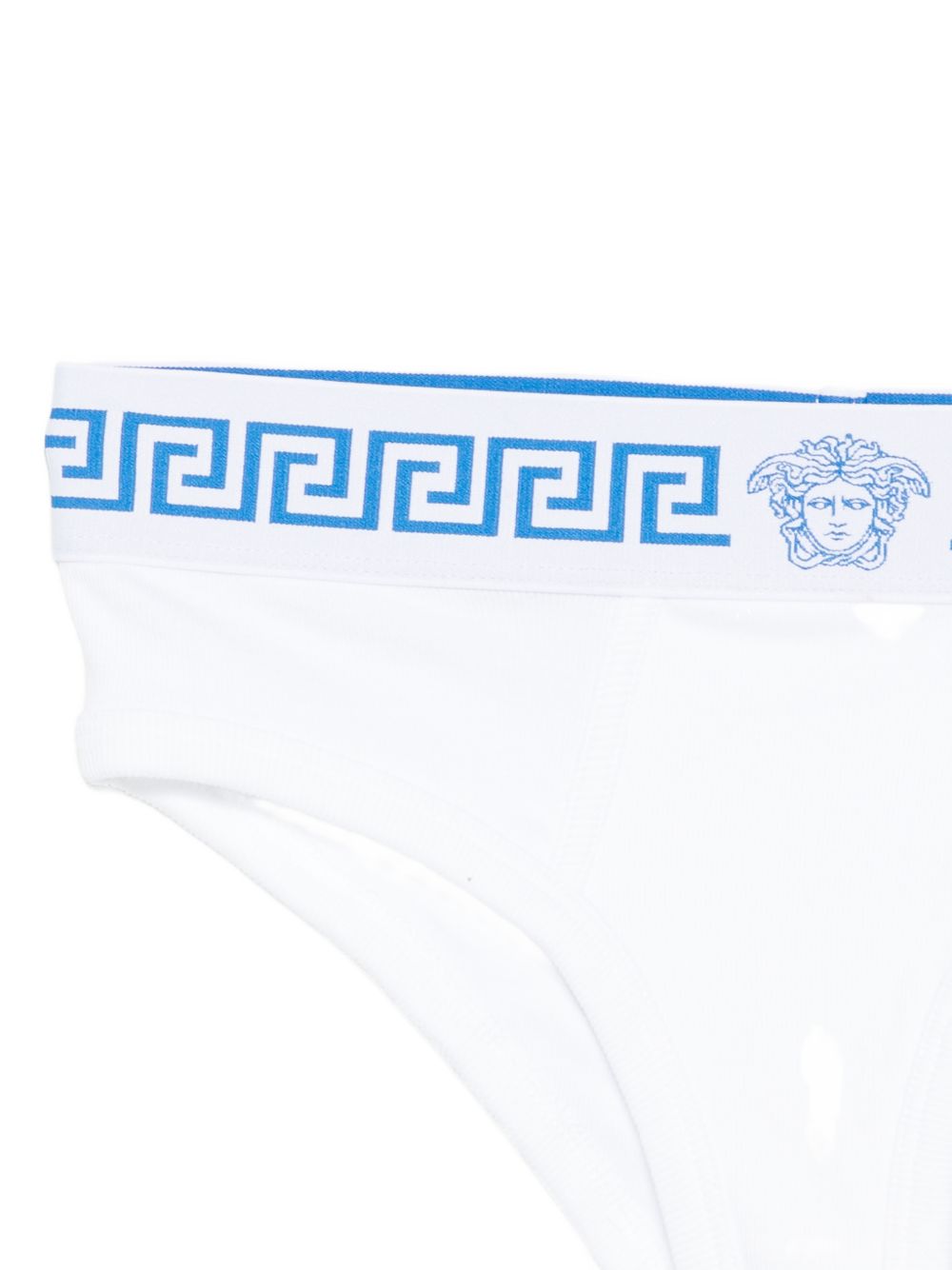 Breathable Cotton Briefs with Medusa Detail for Comfort