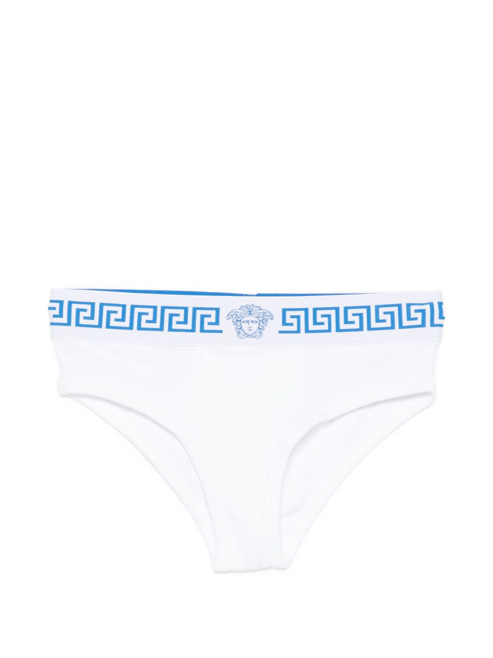 Breathable Cotton Briefs with Medusa Detail for Comfort
