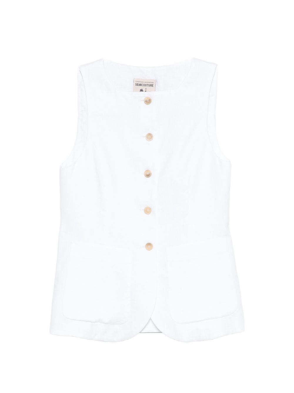 Breathable Linen Sleeveless Summer Vest with Pockets