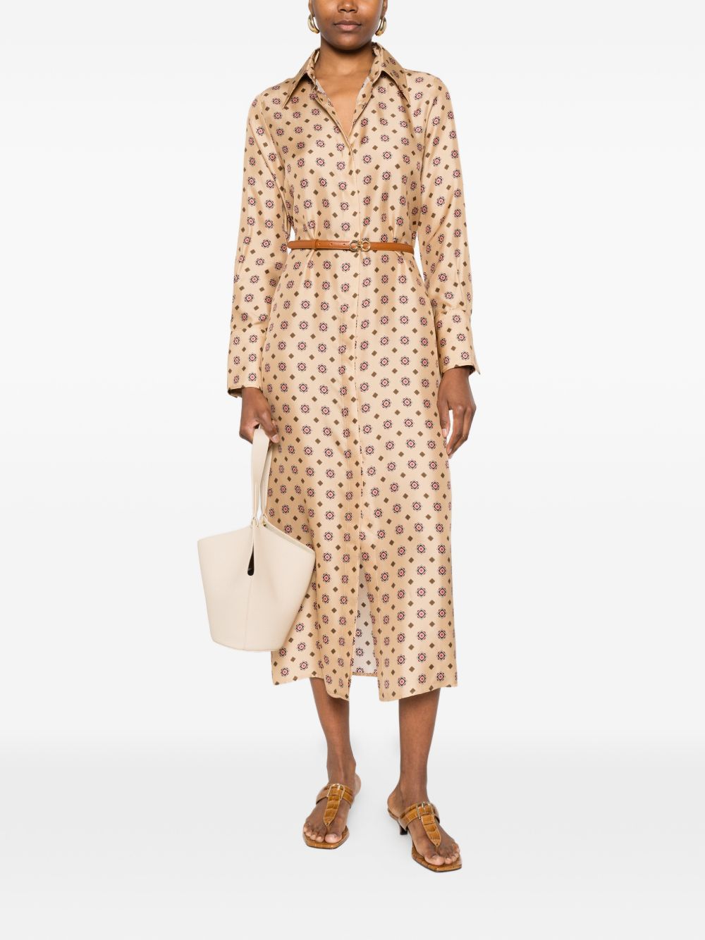 Breathable Silk Button-Front Chemisier Dress for Everyday Comfort