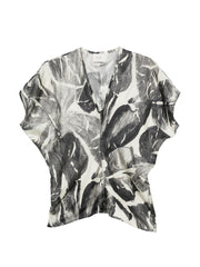 Breathable Silk V-Neck Shirt for Summer