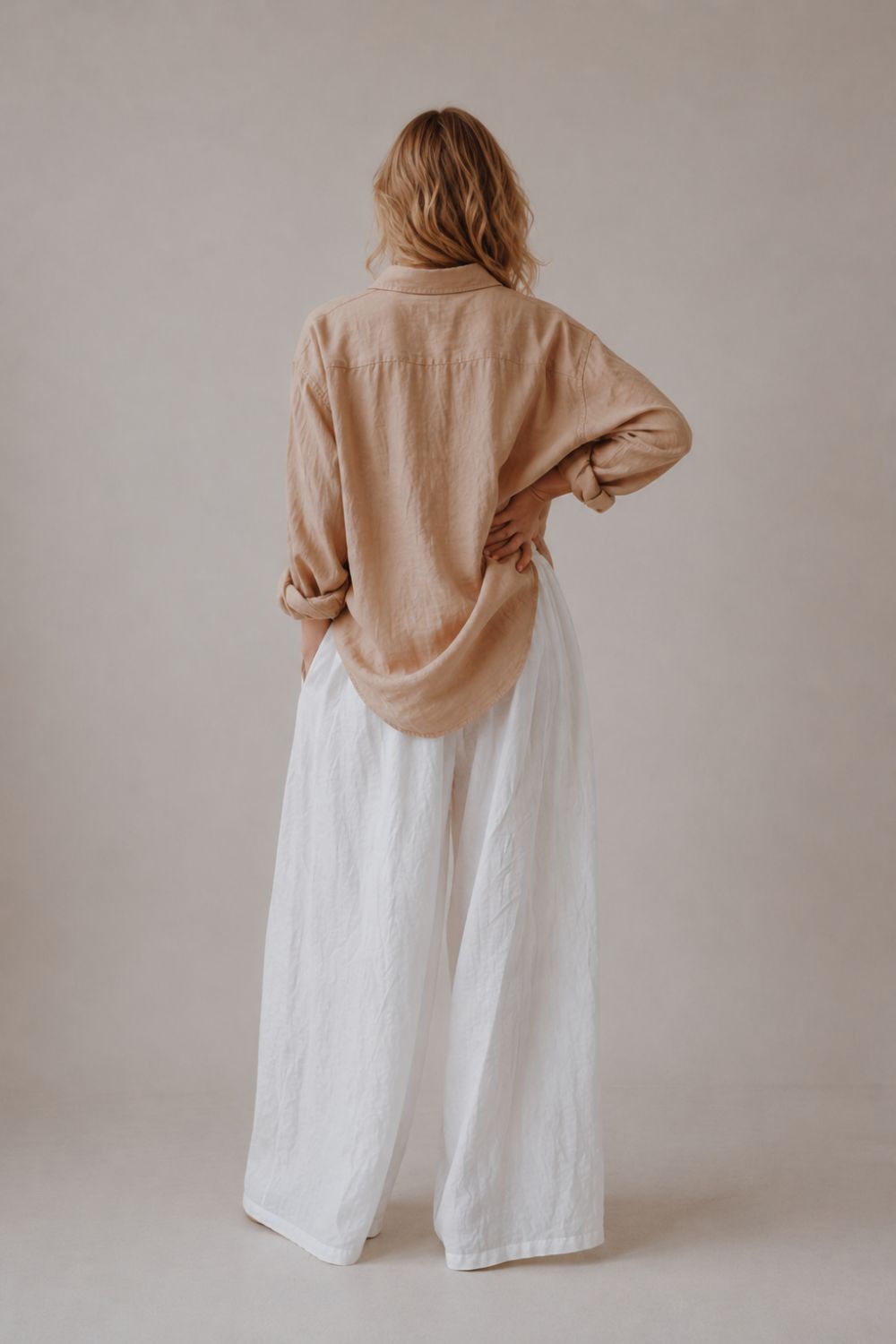 Breathe Sabbia Linen Oversize Shirt