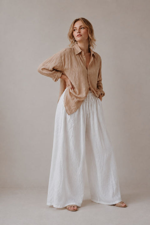 Breathe Sabbia Linen Oversize Shirt