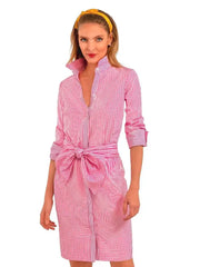 Breezy Blouson Dress - Gingham Pink-Dress-Gretchen Scott LLC-XXS-Pink-Urbanheer