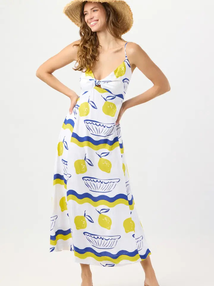 Bridget Maxi Dress Amalfi Yellow-Dress-Tiare Hawaii-One Size-Amalfi Yellow-Urbanheer