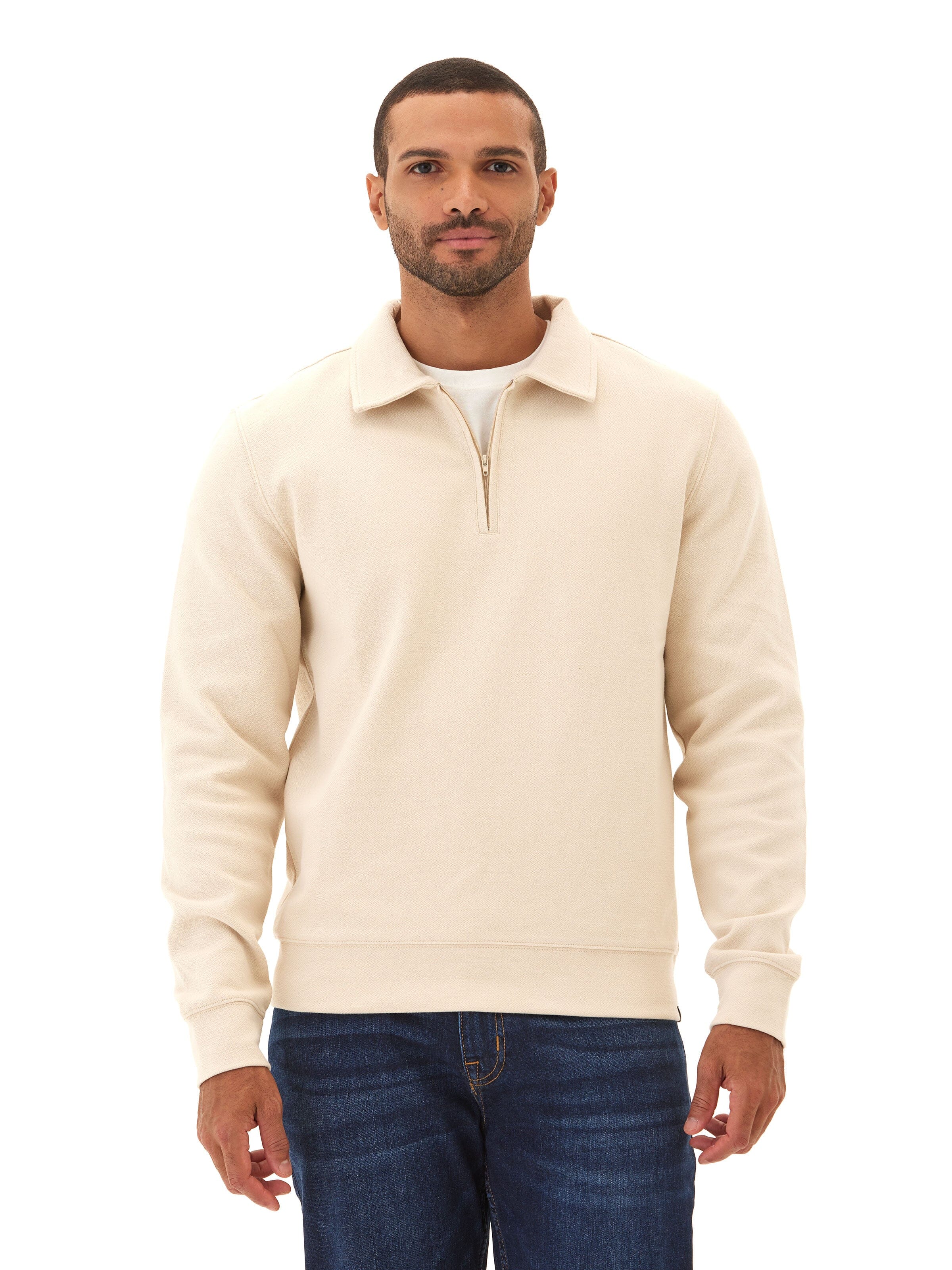 Briggs Knit Jacquard 1/4 Zip Pullover