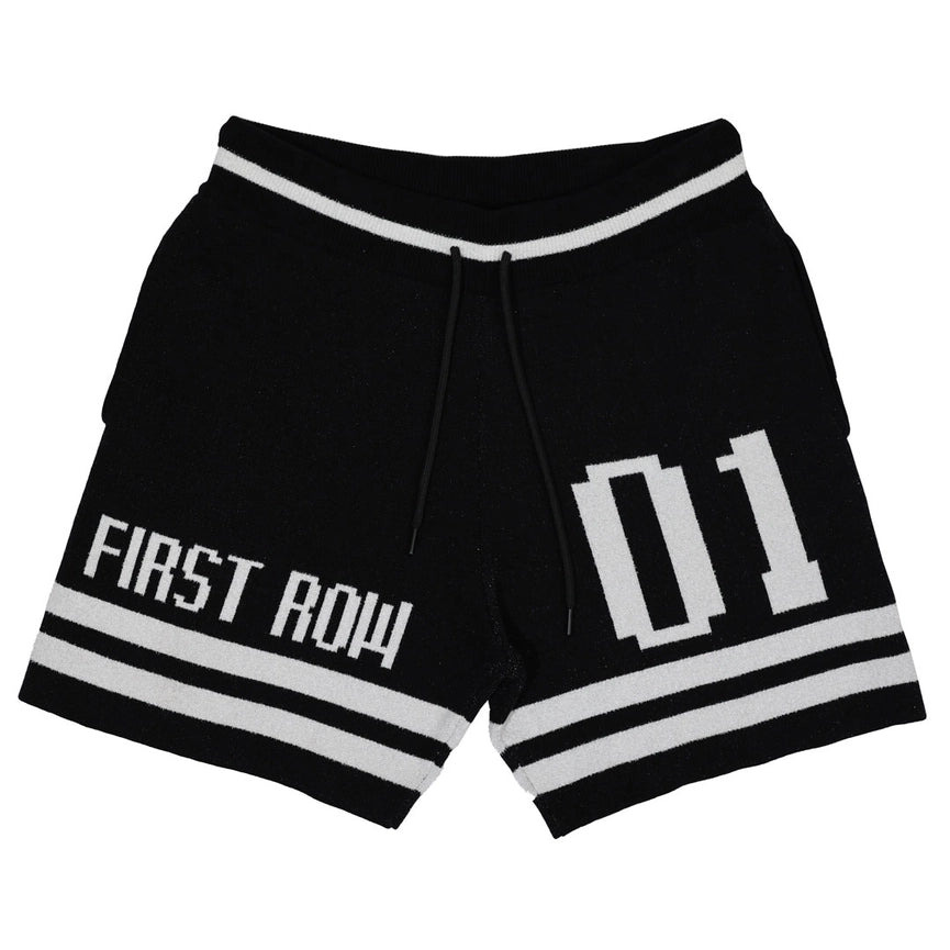 Bright Future Varsity Jacquard Knit Shorts-Shorts-First Row-S-Black-Urbanheer