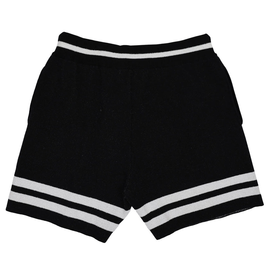 Bright Future Varsity Jacquard Knit Shorts-Shorts-First Row-S-Black-Urbanheer