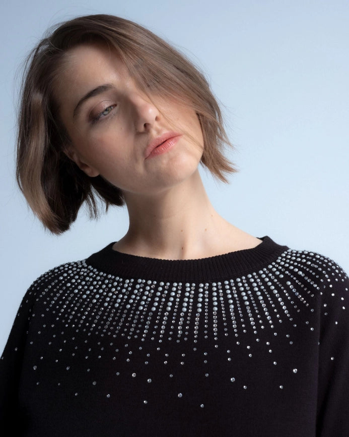 Brillos Emilia Black Sweater-Sweater-NIZA-M-Urbanheer