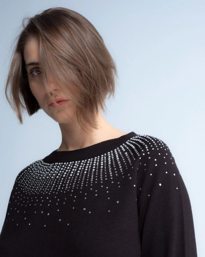 Brillos Emilia Black Sweater-Sweater-NIZA-M-Urbanheer