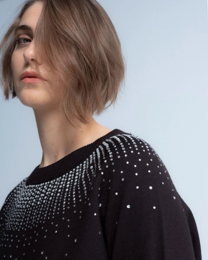 Brillos Emilia Black Sweater-Sweater-NIZA-M-Urbanheer