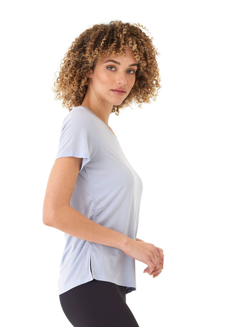 Briona Tencel Jersey Ruched Side Tee