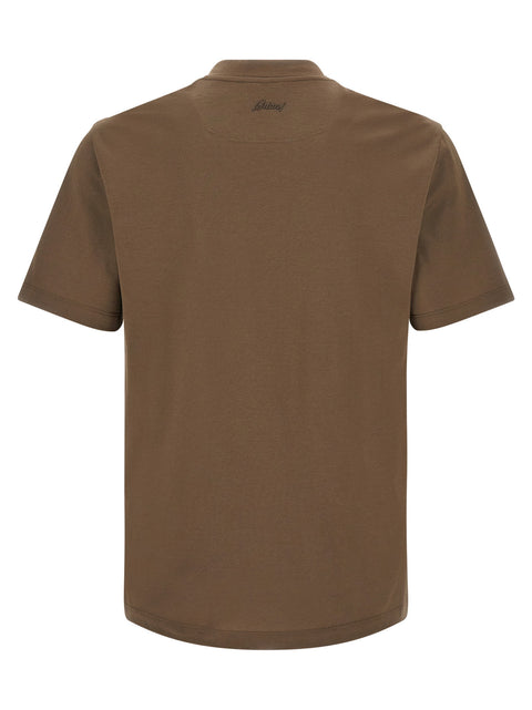 Brioni Brown Cotton T-shirt