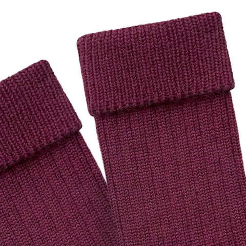 British Wool Hiking Socks Burgundy-Socks-Paul James Knitwear-6-8-Urbanheer