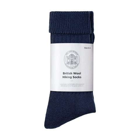 British Wool Hiking Socks Navy-Socks-Paul James Knitwear-6-8-Urbanheer