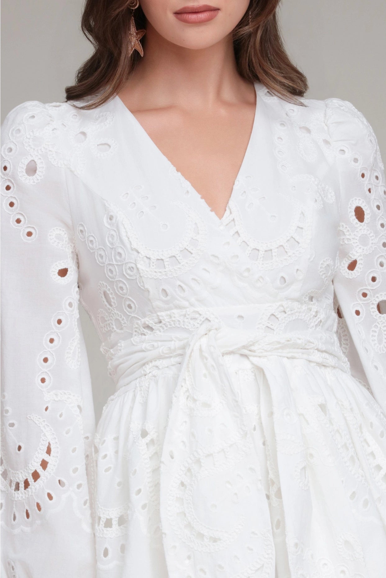 Broderie Anglaise Cotton Romper Dress