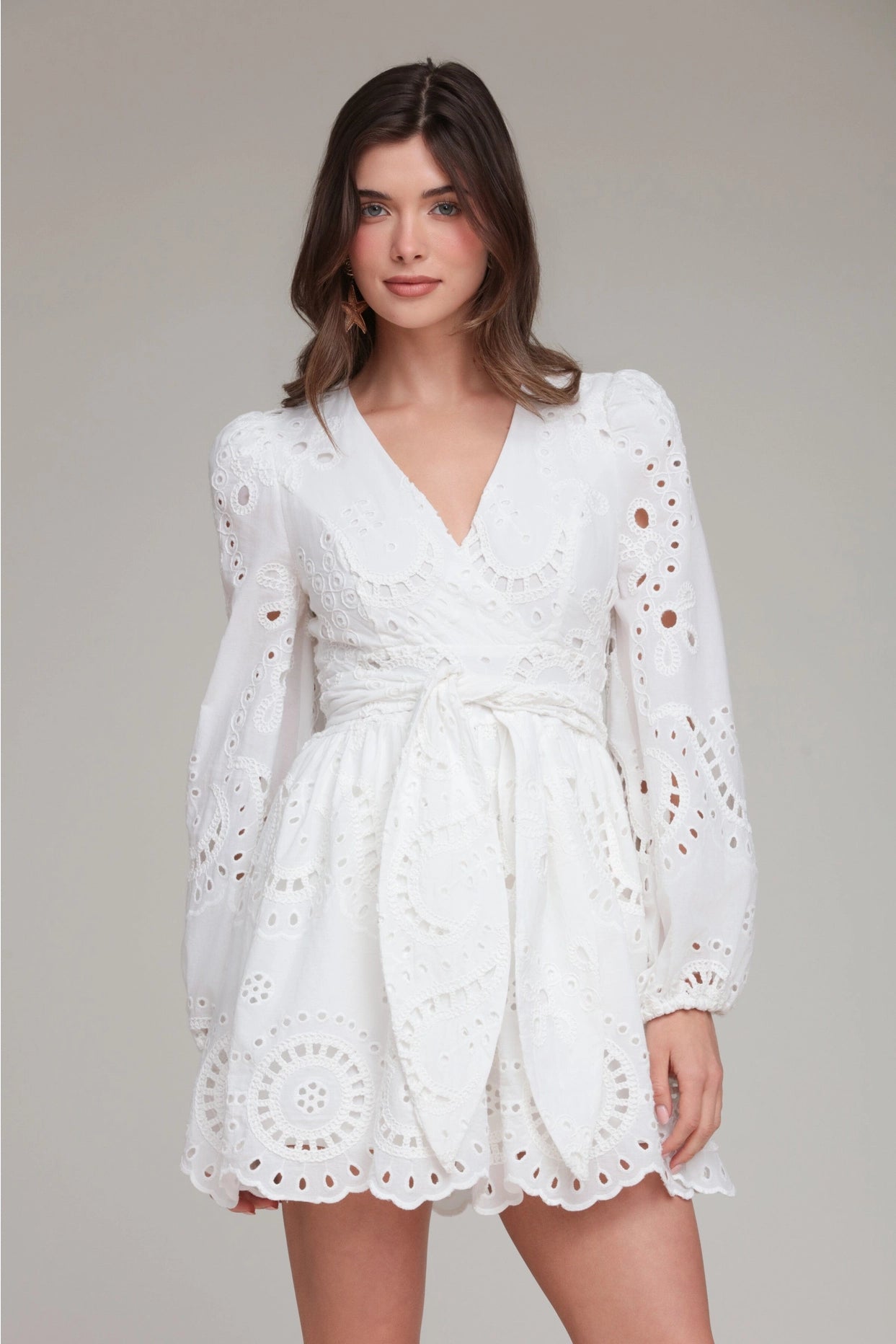 Broderie Anglaise Cotton Romper Dress