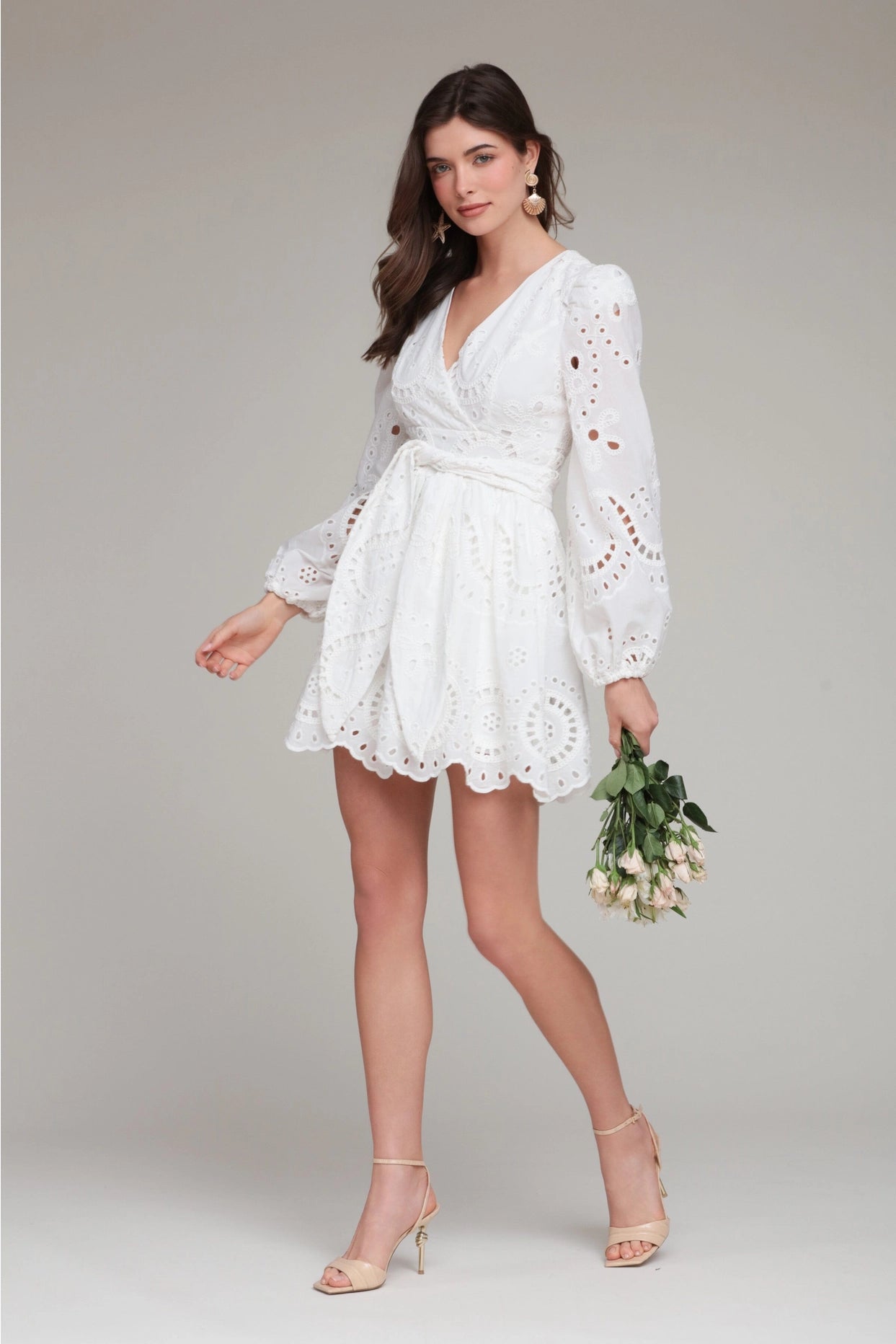Broderie Anglaise Cotton Romper Dress