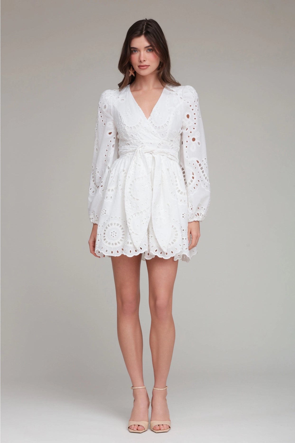 Broderie Anglaise Cotton Romper Dress