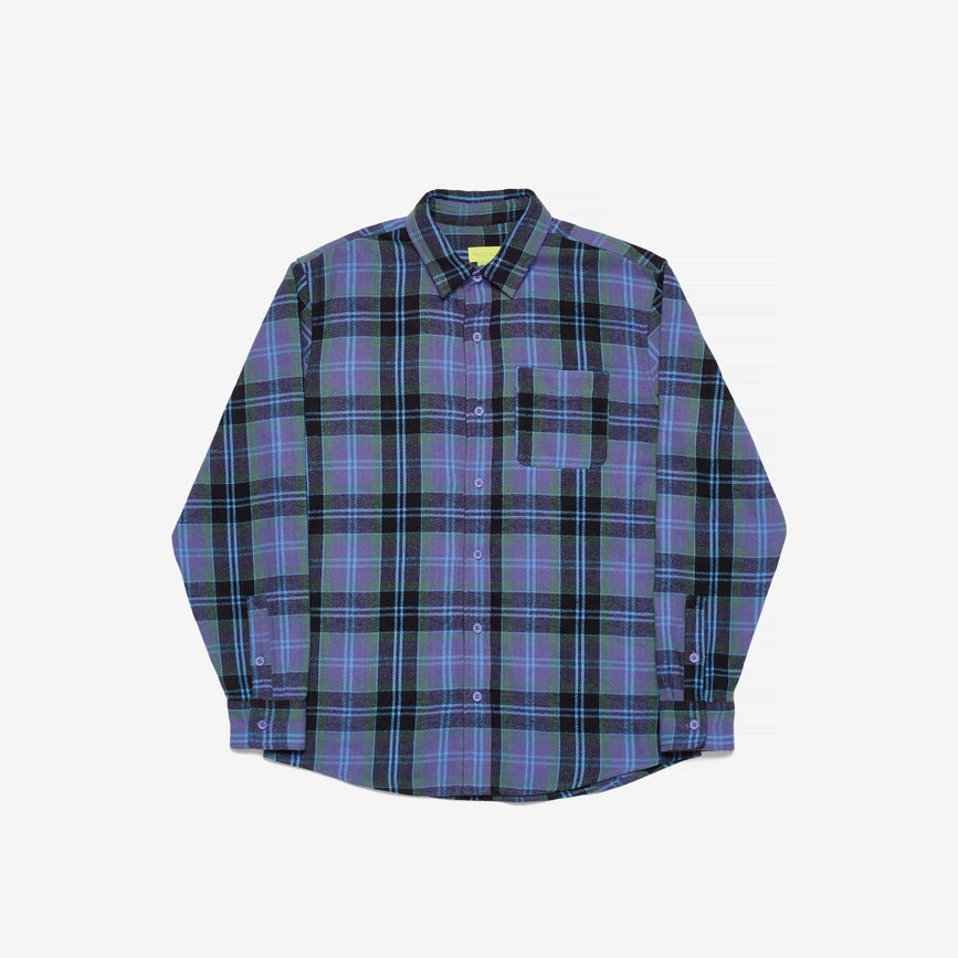 Brohm Plaid Mid-Weight Long Sleeve Shirt Purple-Shirt-Poplin and Co.-L-Urbanheer