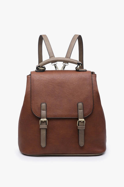 Brooks Convertible Backpack/Shoulder Bag-Backpack/Shoulder-Jen & Co.-Brown-Urbanheer