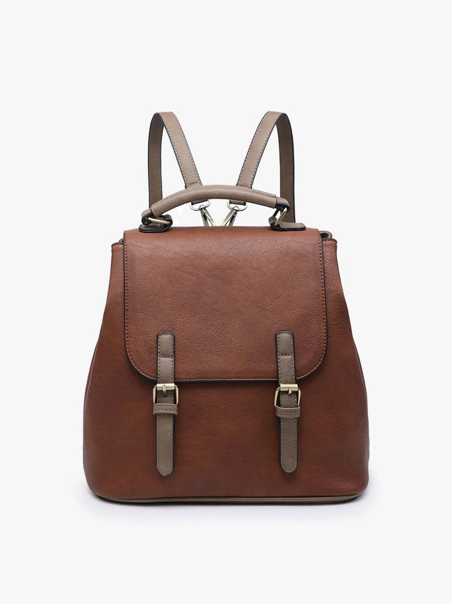 Brooks Convertible Backpack/Shoulder Bag-Backpack/Shoulder-Jen & Co.-Brown-Urbanheer